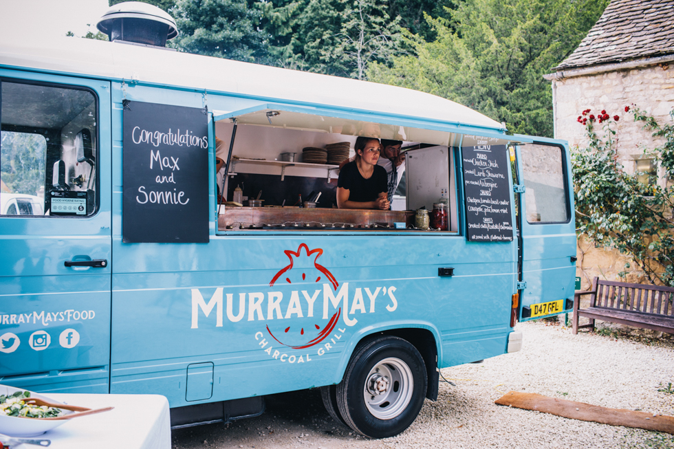 Murray May's Kebab Van as main wedding food at fun festival wedding