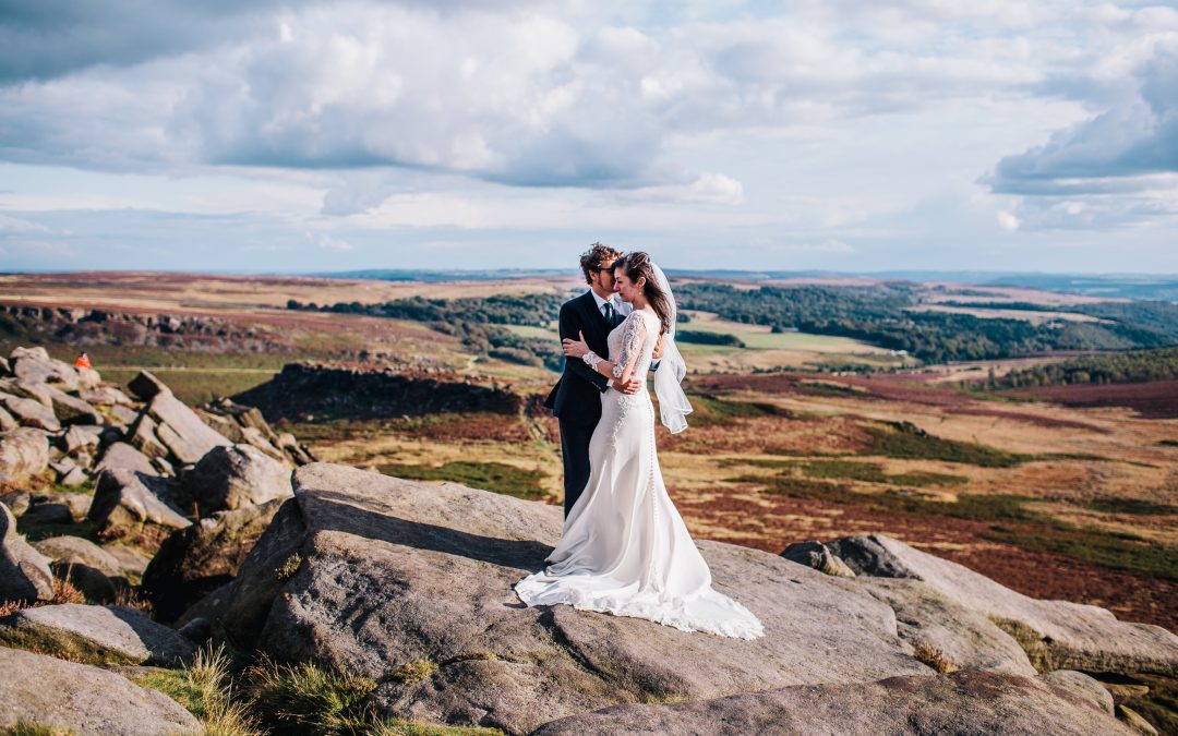 Peak District Romantic Wedding Shoot at Higger Tor