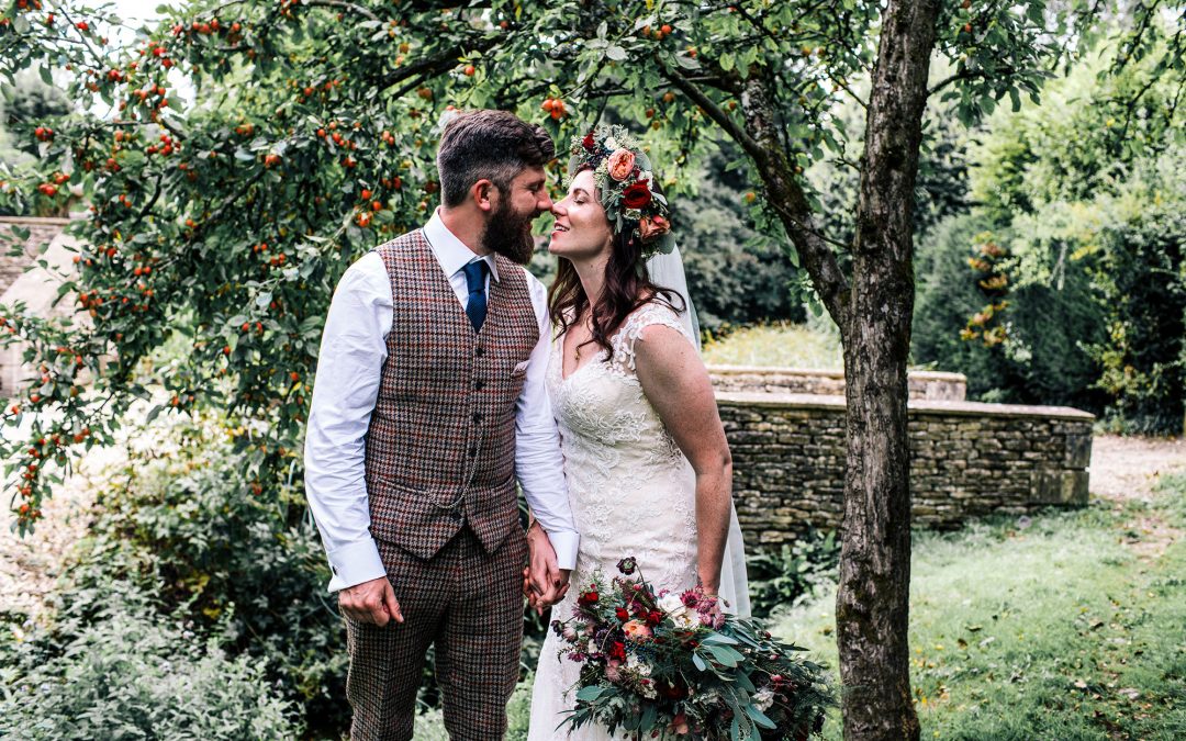 Magical Festival Wedding with axe throwing at Owlpen Manor Estate